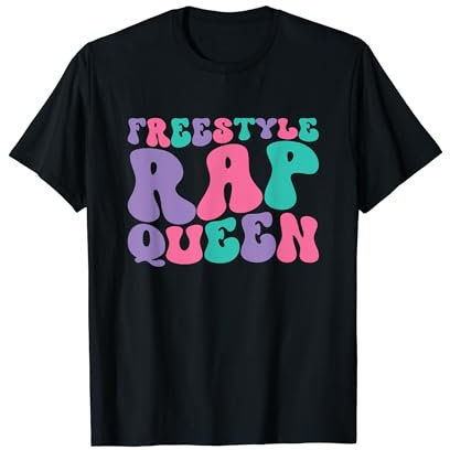 Freestyle Rap Queen - Rétro - Vintage - Ondulé - Groovy T-Shirt