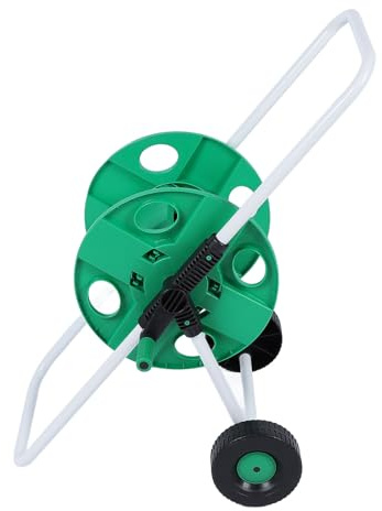 Carrello Avvolgitore per Tubo 'acqua, Ruote a Spinta Manuale Carrello per Stoccaggio del Tubo 'acqua Resistente e Forte Carico per Prato