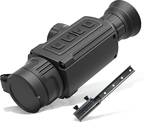 Wärmebild-Monokular for die Jagd, 384 x 288 (50 Hz), Wärmebild-Zielfernrohr, 19-mm-Objektiv, Nachtsicht for Gewehre mit WLAN und Apps, 32-G-Speicherkarte, Aufladen über Typ C, 1- bis 7-fach, for die P