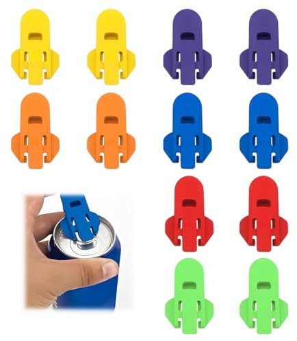EIHI 12pcs Abrelatas,Abrelatas Manual,Abrelatas de Plástico,abre botes tarros,Abridor De Latas,Abridor Cerveza,Para Latas De Aluminio Cola, Cerveza, Bebidas