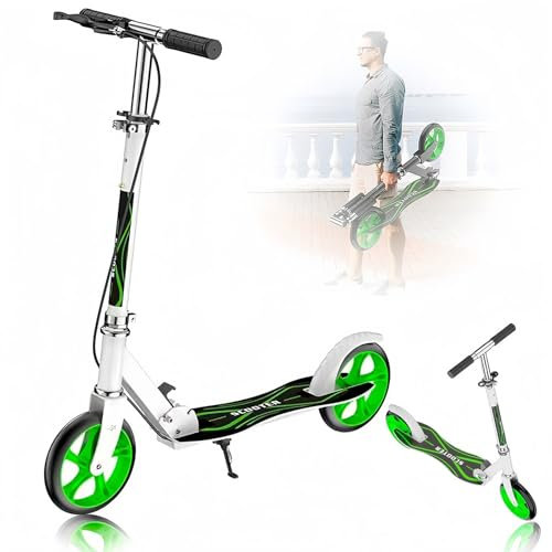 Cityroller Vuxna Scooter justerbar höjd, sparkcykel för vuxna, enkel manövrering aluminium hopfällbar stadsskoter med upp till 100 kg lastkapacitet B