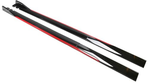 GLYGLY Auto Seitenschweller für Audi A5 Cabriolet B8 2009-2016, Rocker Splitter Side Winglet Wing Diffusor Karosserie-Kit Wings Diffusor Auto Spoiler,A-red