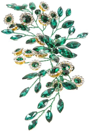 TOGEVAL Haarteil Für Braut Hochzeit Kristall Kopfschmuck Haarranken Für Bräute Hochzeitsaccessoires Für Frauen Mädchen Teenager Zur Party Und Alltag