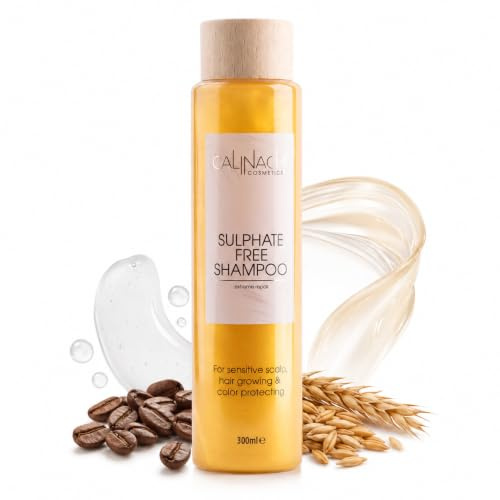 CALINACHI Protein Shampoo sulfatfrei Koffein Keratin 300 ml | Sulfatfreies Protein-Shampoo mit Koffein, Keratin und Aquaxyl reinigt mild und verleiht Glanz und ein volleres Haargefühl