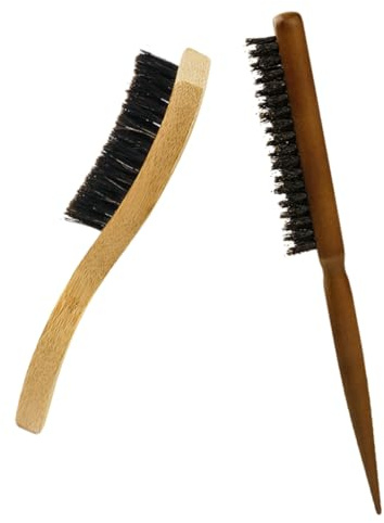 Healeved Bartpflegeset für Männer mit Borstenbürste Pflegebürste und Bartreinigungsbürste für Haarstyling und Rasur Ergonomischer Griff Leicht und Langlebig für Zuhause und Friseursalons