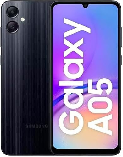 Samsung Galaxy A05 4G, 4GB Ram, Dual Sim, Unlocked to all Carrier, including with FREE official 25W UK Adapter (EP-T2510) Retail Pack and Clear Case, (Black, 64, GB)