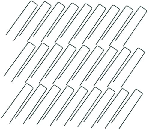 FONDOTIN 50pièces Piquets De Fixation u Galvanisé pour Jardinage Agrafes pour Gazon Artificiel Et Paillage Résistants Aux Intempéries Outils De Jardinage Efficaces