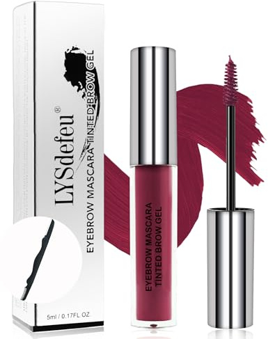 Wasserfestes Farbe Augenbrauen Gel, Waterproof Burgund Mascara Eyebrow Glue | Colored Longlasting Burgundy Eye Brow Gel,Flüssiges Getöntes Augenbrauengel,Colored Eyebrow Mascara Glue,Cosplay Augen Makeup