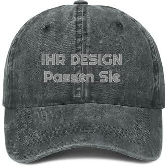 ROHBVMN Basecap personalisiert mit Foto/Logo/Text | Baseball Cap selbst gestalten | Trucker Cap für Männer & Frauen | personalisierte Kappe mit Namen | Mesh Cap verstellbar Schwarz