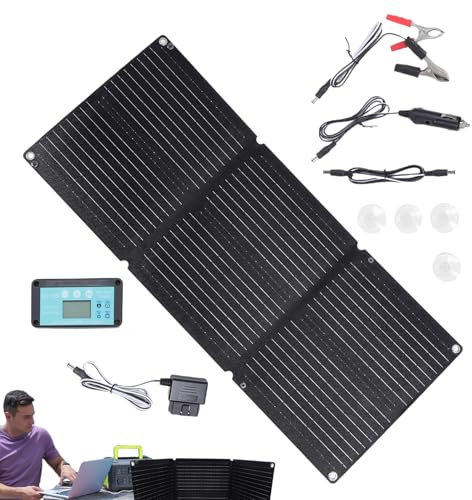 Chargeur de batterie de voitures solaires, chargeur de batterie de voitures solaires,Générateur de batteries à panneau solaire 200W | 12-24V Automatique flexible étanche pliable automatique pour extér