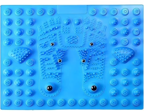 KINTEGOOD Tapis de massage des pieds d'acupression avec 6 perles magnétiques, coussin de soulagement de la pression de réflexologie, tapis de thérapie magnétique épais pour la maison et le bureau