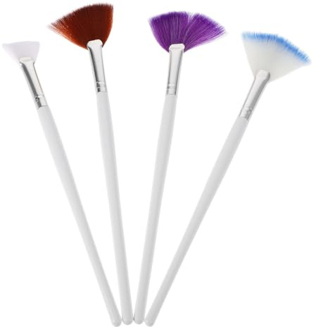 VALICLUD 4pezzi Pennelli Applicatori Cosmetici Per Maschere Per Pennelli Ventaglio Morbidi e Delicati Per Donne Applicatori Morbidi Per