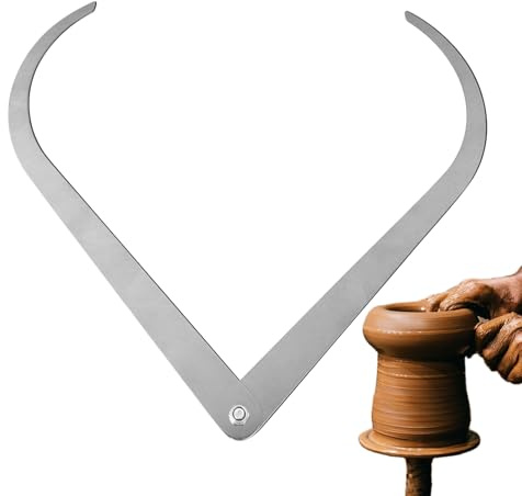 Herramienta de medición | Calipers de cerámica | 1 Herramienta de escultura de arcilla de PC | Kit de medición de metal | Suministros de tallado de esculturas antideslizantes para proyectos de manuali