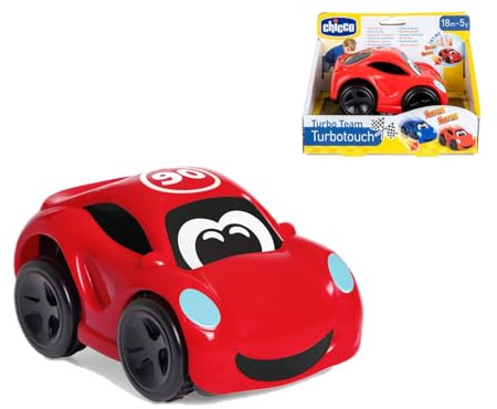 Chicco Turbo Touch Auto da Corsa, Macchinina Giocattolo per Bambini, con Suoni Realistici, Effetto Vibrante, Fino a 8 Metri di Distanza, Auto Sportiva, Colore Rosso, Macchinine per Bambini, 2 Anni+