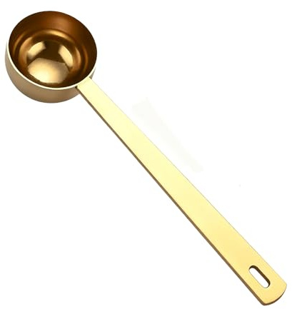15ML Golden Stainless Steel Measuring Spoon,Coffee Scoop Golden,Table Spoon Measuring Scoop Gold for Coffee and Collagen Supplements