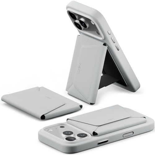 MOFT Magsafe Wallet, 8-Card Holder, Magnetic Phone Stand with Pull to Access Design, RFID Blocking, Angle Adjustment & MOVAS Minimalist Snap Field Wallet for Men Travel Essentials,Misty Cove