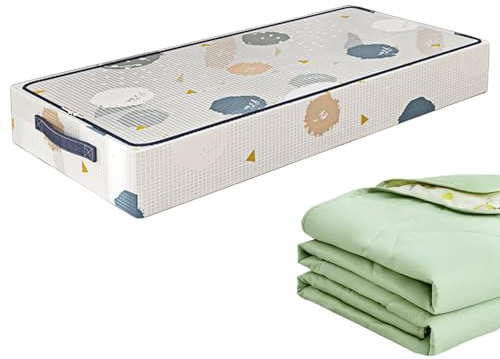 Contenedores de Almacenamiento para Debajo de la Cama - Contenedores para Debajo de la Cama | Organizadores Transparentes Apilables con Ruedas para Edredón Ropa de Armario Embalaje Hogar Mudanzas