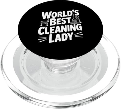 World's Best Cleaning Lady Quote for Housekeeper PopSockets PopGrip for MagSafe