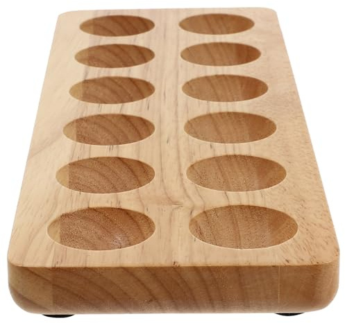 Organizador de Huevos de Madera de Dos Niveles Sencillo | Base Práctica para Colocar Huevos, Organización y Protección, Estilo Simple, 1