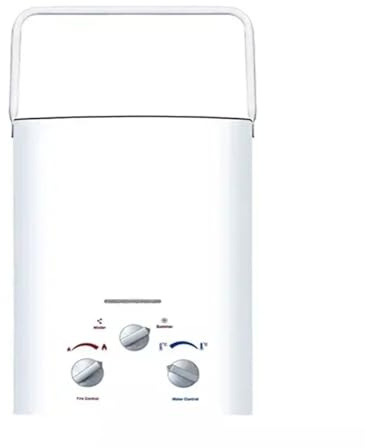 LPG Propane Gas Tankless Water Heater 6L Outdoor Camping Instant Bath with Shower Head Hot Water Heater Boiler Car Truck Tent(Bianco)