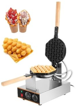 Egg Bubble Elektrisk våffelmaskin Nonstick Hushållsapparat Gaufriers Baka Snack Gaufres Våffeljärn För nybörjare gör-det-själv
