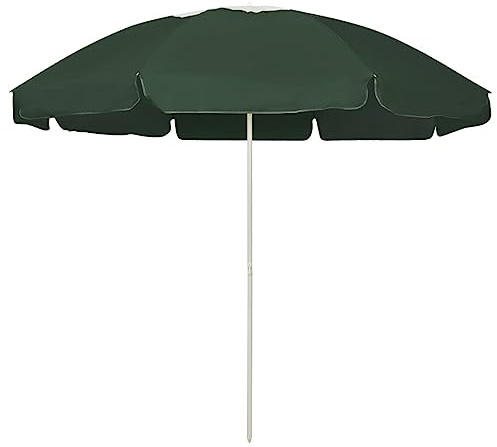 Tonture Ombrellone da spiaggia, 240 cm, in poliestere, con funzione di inclinazione e protezione UV, antivento, per giardino, balcone, terrazza e spiaggia, con supporto stabile e ventilazione