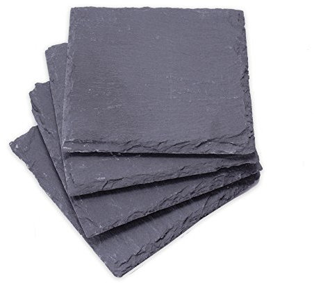 alpina 4er Schiefer Untersetzer Set Tischdeko Raclette Pfännchen Schick