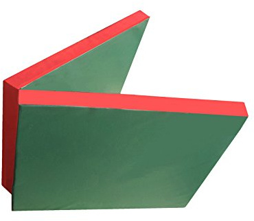 NiroSport Materassino di Caduta 200 x 80 x 8 cm Pieghevole Tappetino da Allenamento Tappetino da Ginnastica per Esercizi Fitness Stuoia Sportiva Gym Mat Impermeabile - Verde/Rosso
