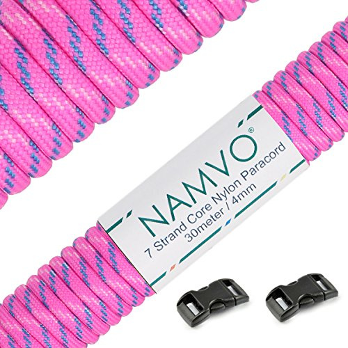 Namvo 550 Paracord Mil Spec Type III 7 Strand Parachute Cord Total Length 100ft/30 Meters Spots/Stripes/Camouflage