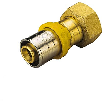 Raccordo A Pressare Dritto 20 X 3/4 Con Girello Per Multistrato Per Gas Tiemme