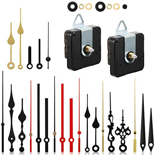 2 Stücke Quarz Uhr Uhrwerk Mechanismen Nicht Tickender Uhr Mechanismus mit 8 Uhrzeigern Sets von DIY Uhrwerk Kits Ersatz