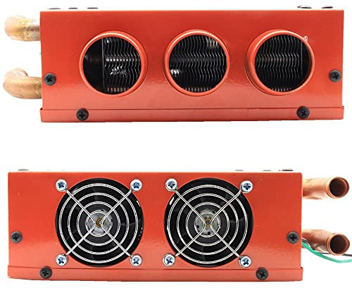 TOTMOX Calentador Integral para Automóvil Frío y Caliente, 2 en 1, Universal, Portátil, Desempañador de Parabrisas, 12V 50W, Calentador de Aire Compacto para Invierno con Accesorios de Montaje, Rojo