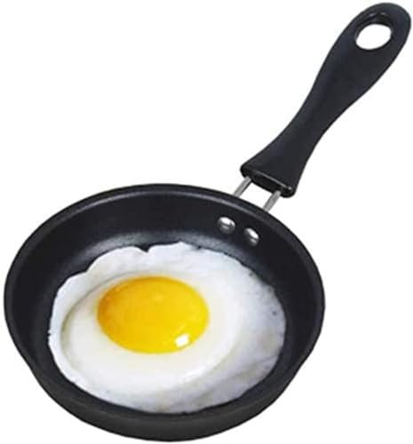 Ausla Mini Frying Pan for One Egg, 12cm Mini Egg Frying Pan Heat Resistant Non Stick Pot, Portable Camping Cooking Frying Pan for Gas Stove Induction Hob