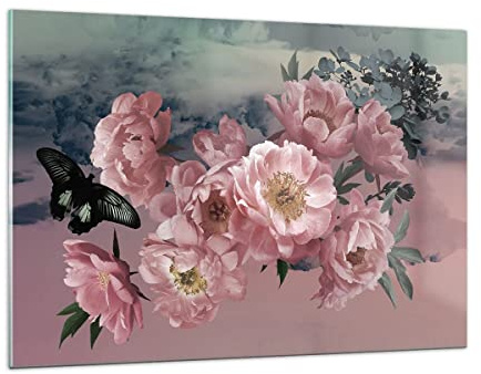 Quadri Moderni su Vetro 120x80 cm Stampe da Parete Botanica Fiori - 4881