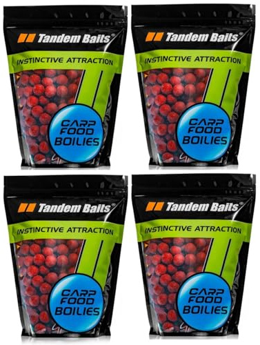 Tandem Baits Carp Food Boilies Leckere Boilies für Karpfen Angeln ohne Mühe Köder zum Große-Fische-Angeln Karpfenzubehör für Profis & Hobby-Angler 18 mm 1 kg