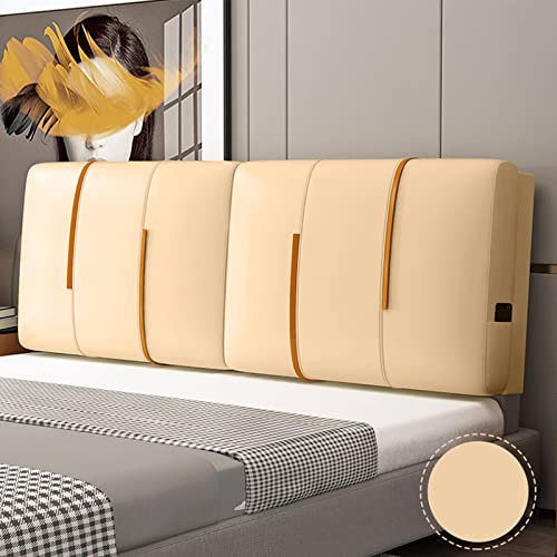 Kopfbrettbett Rückenlehne Kissen, Kunstleder Doppelbett Weiche Hülle Nachtkissen Für Ohne Kopfteilbett Rückenkissen Wandmontage Kopfteil Mit Kopfteil,E,No headboard 74.8/190cm