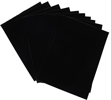 OKJHFD 10 Stück Selbstklebender Filzstoff, Schwarzes Schmuckkästchen, Fusselfutter, Klebriges, Beflocktes Stoffzubehör, DIY-Samtstoff Für Kunst Und Handwerk, Filzeinlage Für Schmuckkästchen, A4-Größe