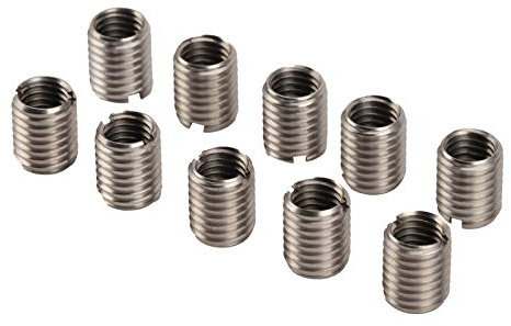 Lwuey Thread Reducer m12 To m10, 10pcs Reducing Nut Threaded Sleeve 15mm Long Female m10x1.5 Male m12x1.75 Stainless Steel Threading Inserts Repair Converter Adapter Metric Standard