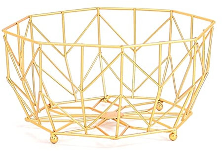 Piatto Di Frutta Cesto di frutta di amaca creativa con petali intrecciata Metallo Hollow Fruit Plate Fruit Frutta e cestino vegetale cyclow stoccaggio desktop Piatto Di Frutta In Legno ( Size : 6 )