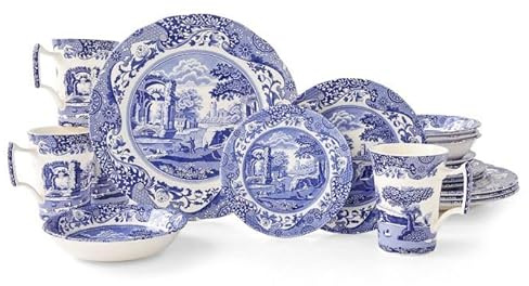 Spode Italienisches Geschirrset, Blau, 20-teilig
