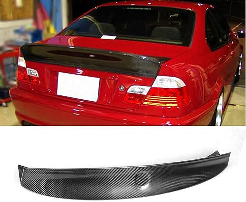 Auto Heckspoiler für BMW E46 Coupe Sedan M3 2Door 4 Door 1998-2006, Auto Spoiler Lippe Auto Tuning ABS Heckflügel Trim Spoiler Aerodynamisches Zubehör