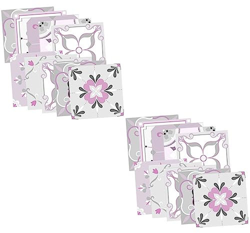 IMIKEYA 40 Stk Rosa Kacheln Wandgemälde Mit Mandala-fliesen Wasserfeste Fliesenaufkleber Wandtattoo Für Zuhause Wohnheim-wanddekoration Für College-mädchen Bodenfliesen Tisch Pvc