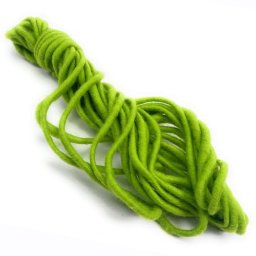 Filzband 0,5 x 1000cm Filzkordel schmal Hellgrün für Deko Basteln Floristik | Filz Dekoband, stabile Jute Seele, Geschenkband für Anlässe, Floristik, Dekoration, kreative Arrangements, DIY Ideen