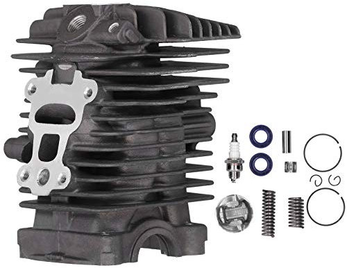 Locadence 40 mm Zylinderkolbensatz aus Aluminiumlegierung, Passend mit Öldichtungsfederlager für MS211 MS 211C MS211C Kettensägen Ersatzteile