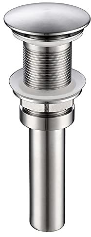 Sink Plug，Pop Up Sink Stopper, Pop-Up-Abflussstopfen, eingebautes Anti-Verstopfungssieb, ohne/mit Überlauf, verdickter Edelstahl, ohne Überlaufloch