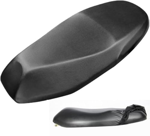 Voarge Funda universal para asiento de motocicleta, funda de asiento de scooter de cuero, resistente a los arañazos, con protección solar y contra la lluvia. Para scooters eléctricos y motocicletas XL