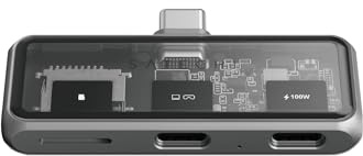 SATECHI 3-in-1 USB-C Hub, 100W PD Ladefunktion, 10-Gbit/s Datenanschluss, 4K mit 60Hz-Videoausgang & MicroSD/SD – Tragbarer Adapter für iPhone, iPad, Switch & mehr