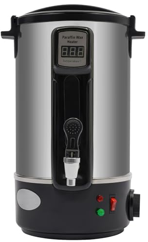Wulimasun Fondoir à Cire Électrique,Acier Inoxydable Cire Électrofusible Bricolage Bougie Faire Aromathérapie Facile à Nettoyer,Pour Faire Fondre Toutes Sortes Cires (8L)