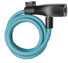 AXA Resolute 8-120 Kabelschloss – Länge 120 cm – Sicherheitsstufe 3 – inkl. Halterung – Ice Blue