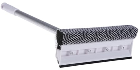 BAZEITFLOW Limpiacristales Telescópico De 33.07In con Escobilla De Microfibra Absorbente para Ventanas Rasqueta Extensible para Limpieza Interior Sin Goteo Ni Rayas